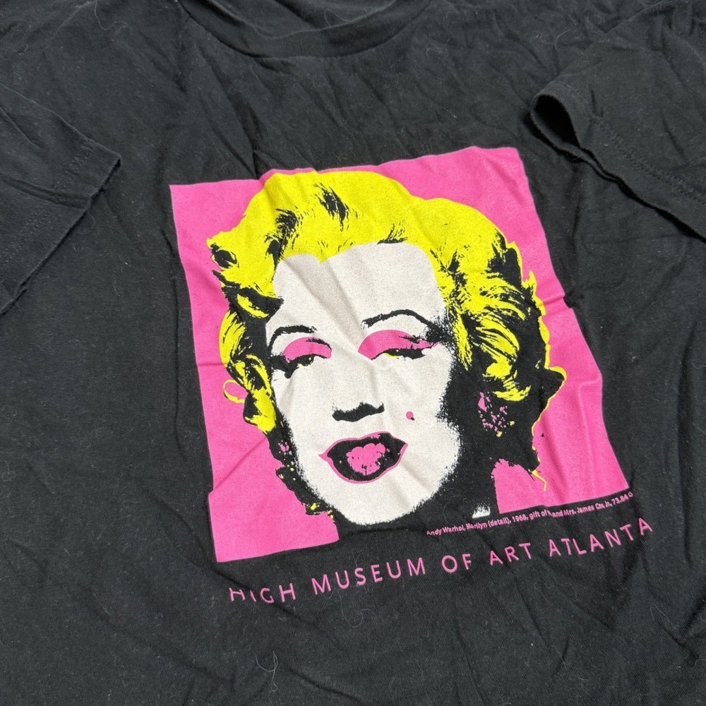Modern Andy Warhol Marilyn T-Shirt Mens L Black High Museum of Art Atlanta